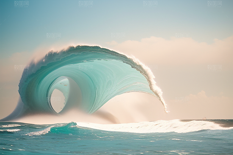 领略海浪翻滚的壮观景象