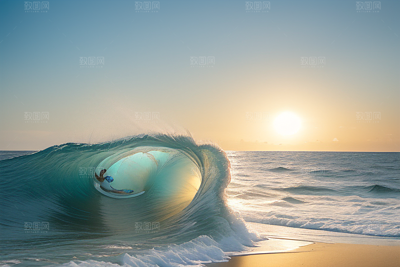 领略海浪翻滚的壮观景象