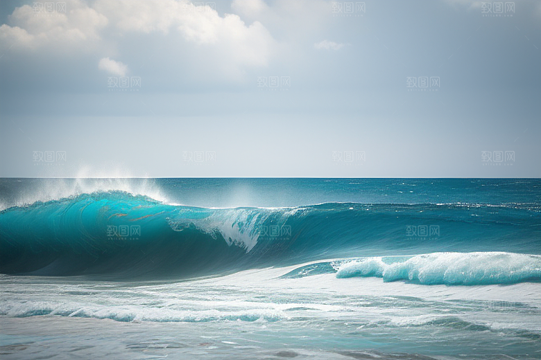 领略海浪翻滚的壮观景象