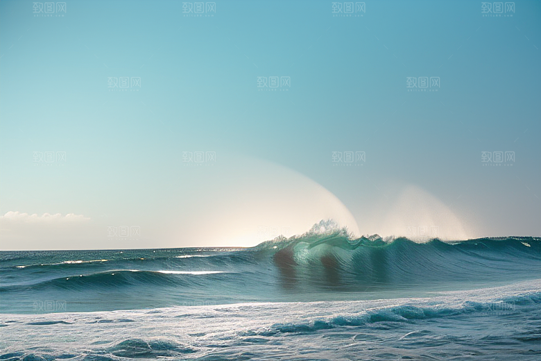 领略海浪翻滚的壮观景象