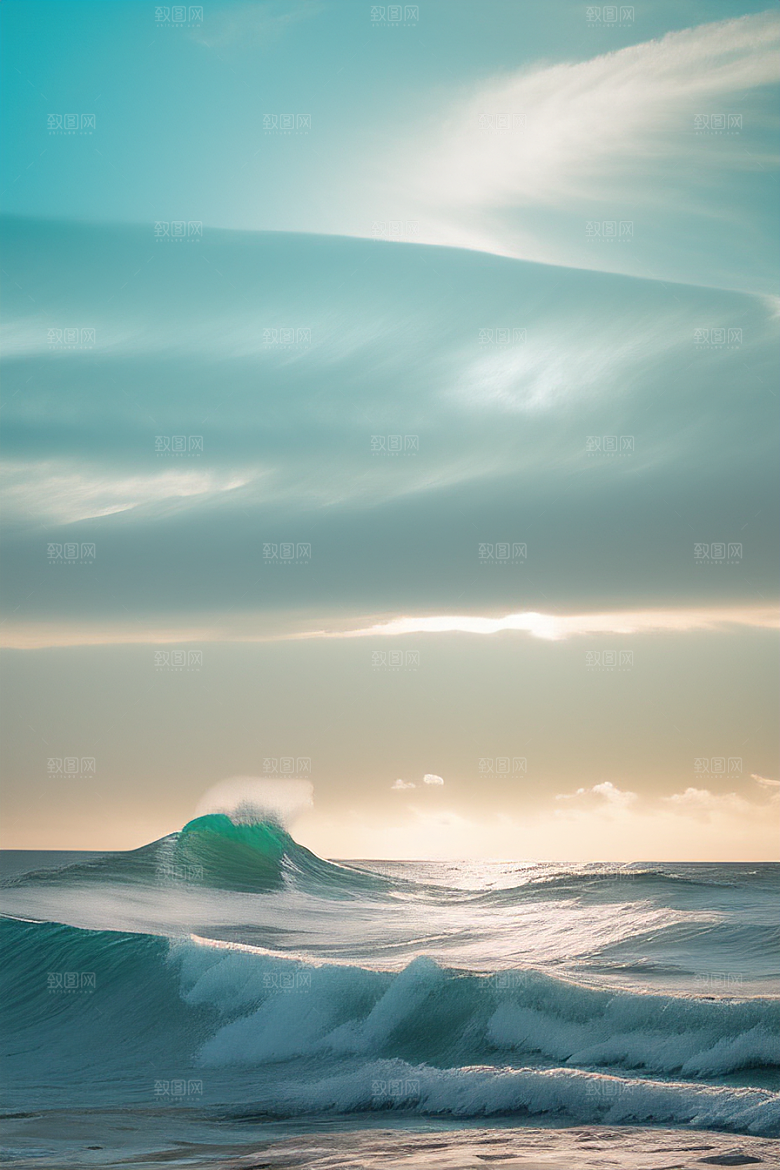 领略海浪翻滚的壮观景象