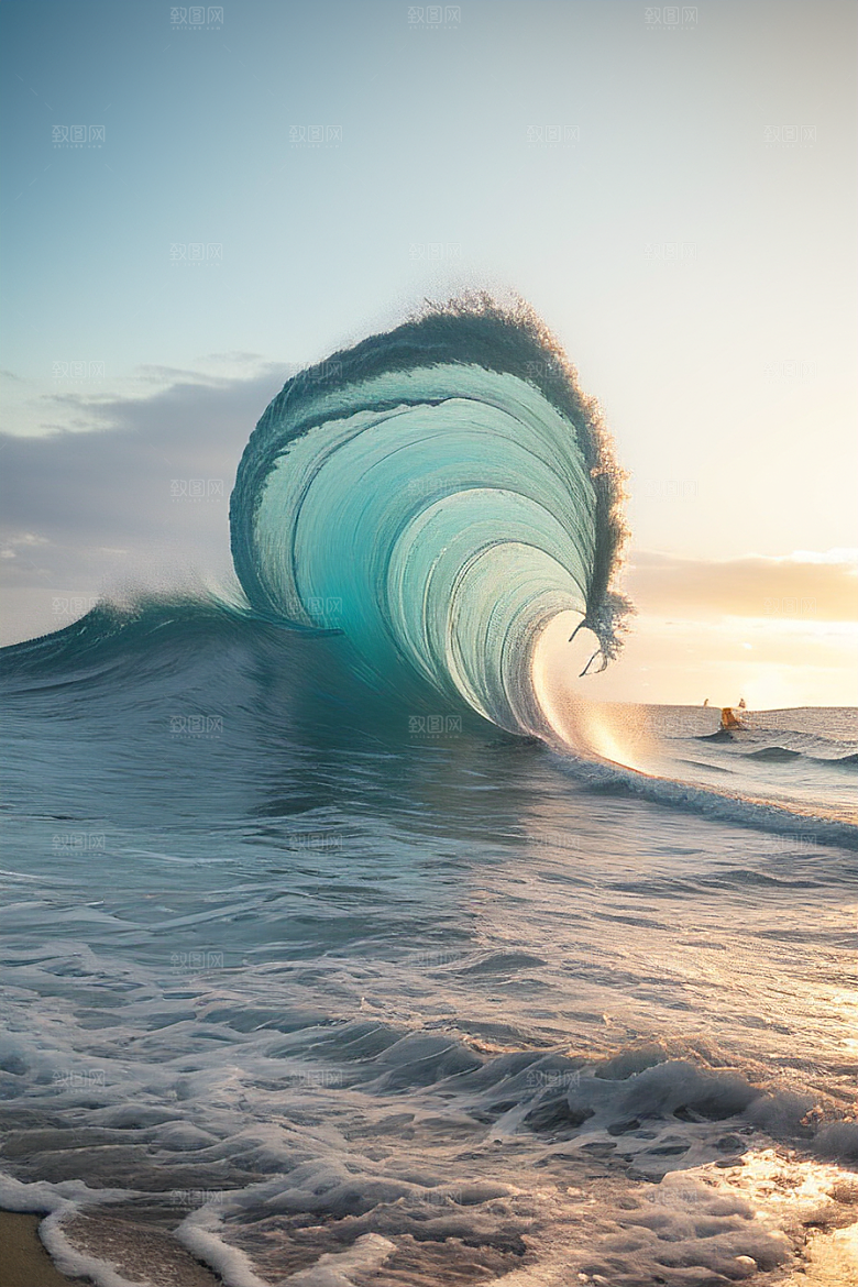 领略海浪翻滚的壮观景象