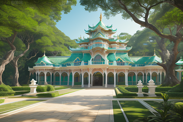 幻景绝美宫殿在海洋和森林中的惊艳呈现