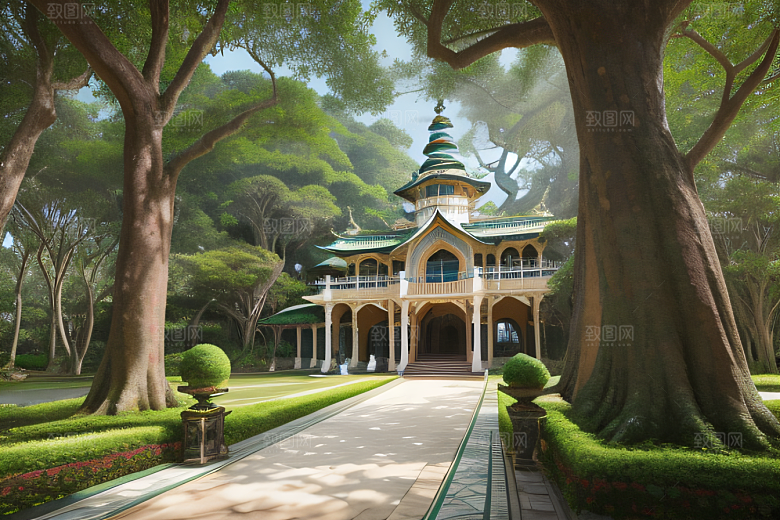 美妙建筑宫殿与自然环境的绝妙交融