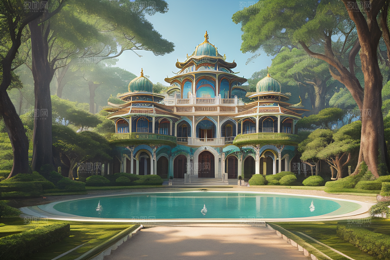 美妙建筑宫殿与自然环境的绝妙交融