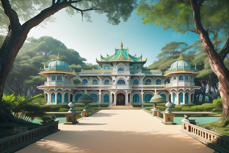 美妙建筑宫殿与自然环境的绝妙交融