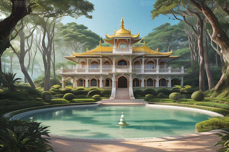 美妙建筑宫殿与自然环境的绝妙交融