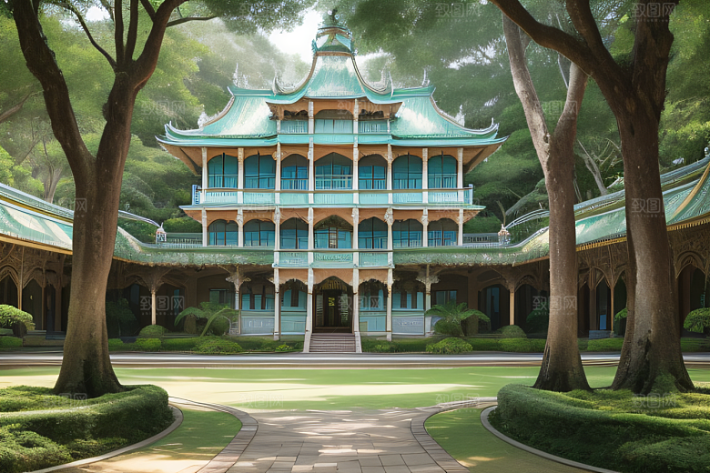 美妙建筑宫殿与自然环境的绝妙交融