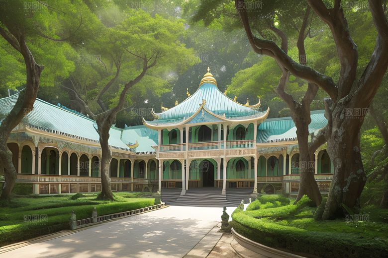 美妙建筑宫殿与自然环境的绝妙交融