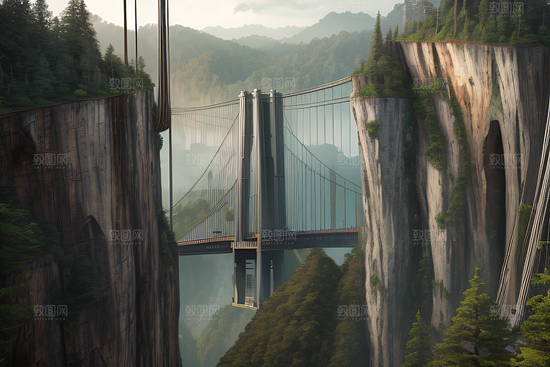 高楼与悬崖的壮丽景色