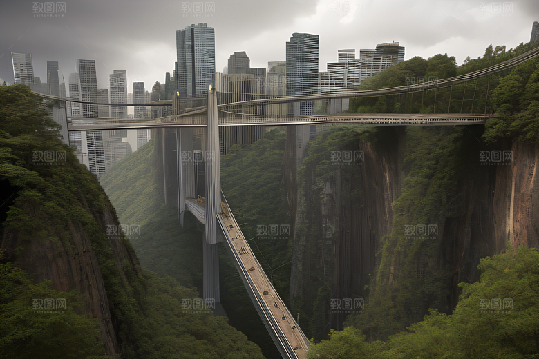 悬崖边桥梁的惊险探险