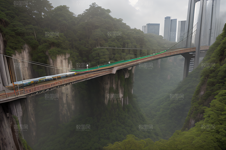 高楼与悬崖的壮丽景色