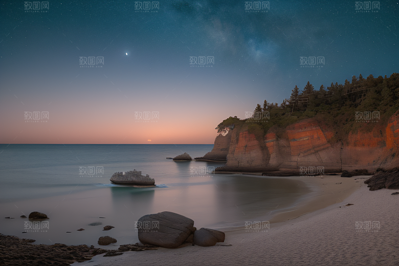 大海与星空的交织