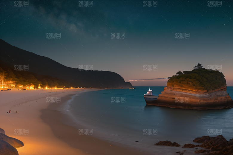 大海与星空的交织