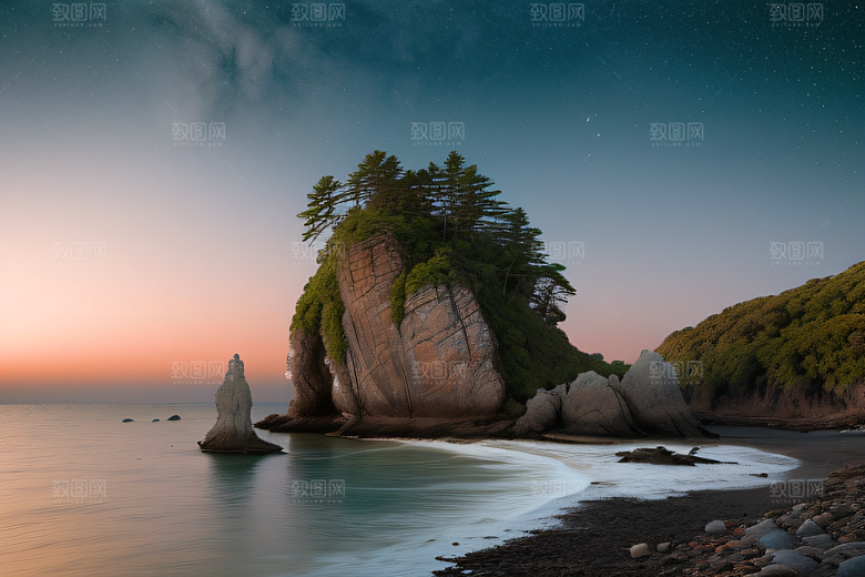 迷人的海边画面美景