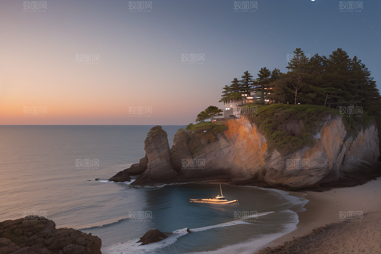 迷人的海边画面美景