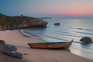 迷人的海边画面美景