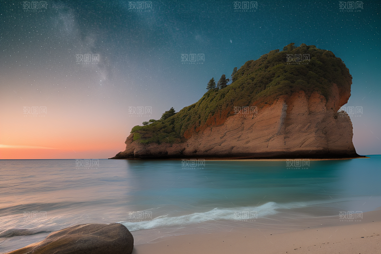 海滩岩石的细腻纹理