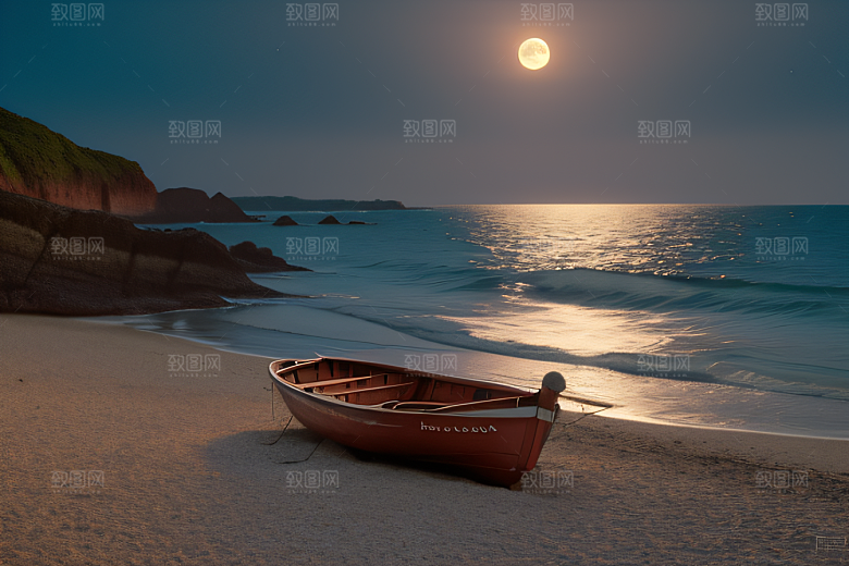 海滩岩石的细腻纹理
