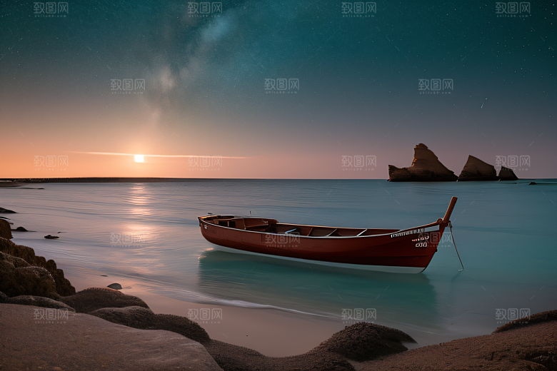 海滩岩石的细腻纹理
