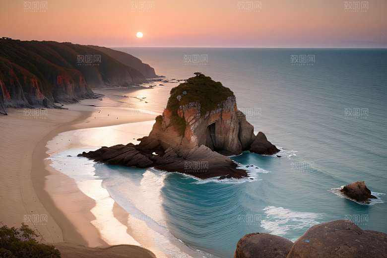 海滩岩石的细腻纹理