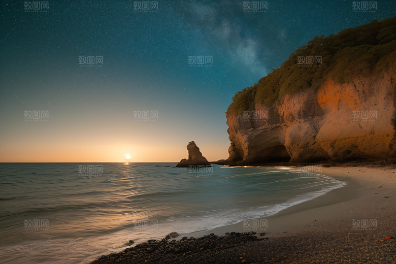 海边的宁静与祥和美景