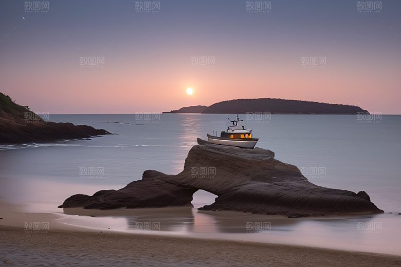 海边的宁静与祥和美景