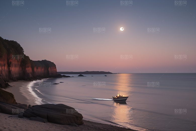 海边的宁静与祥和美景