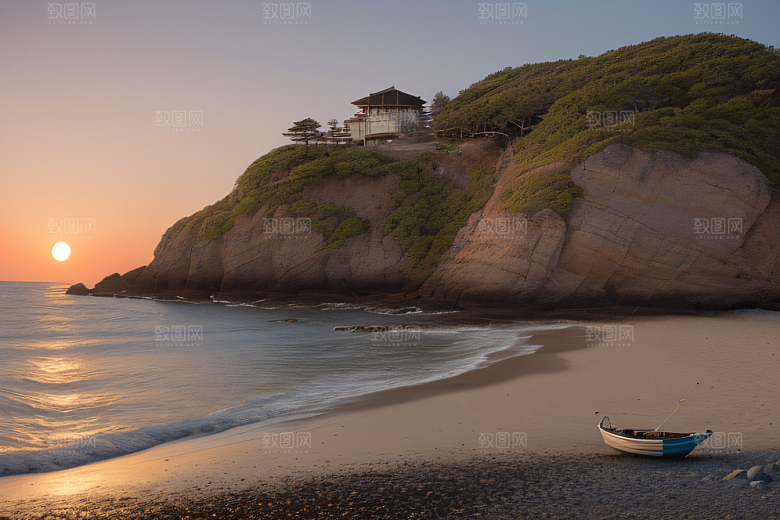 海边的宁静与祥和美景