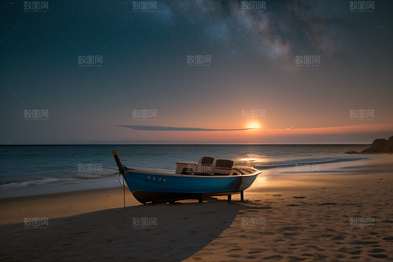 海边的宁静与祥和美景