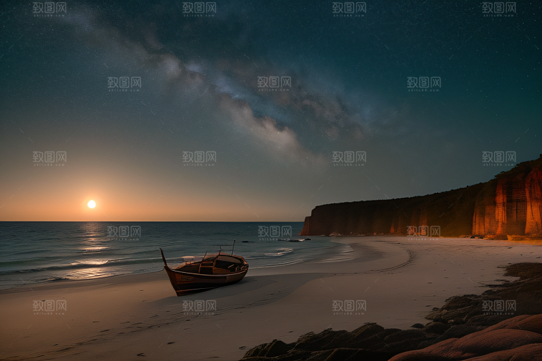 海边的宁静与祥和美景
