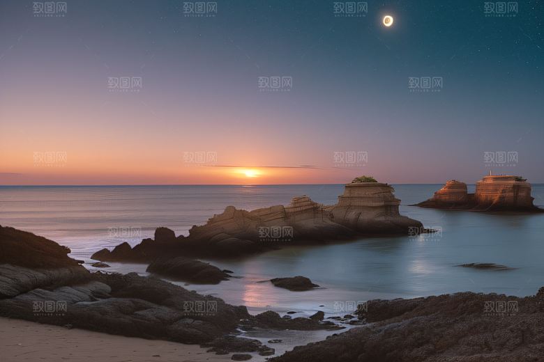 海边的宁静与祥和美景