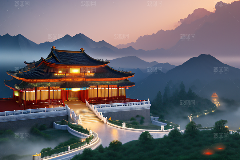 中国风幻想梦幻白玫瑰
