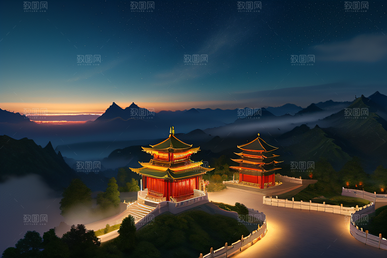 中国风幻想梦幻白玫瑰