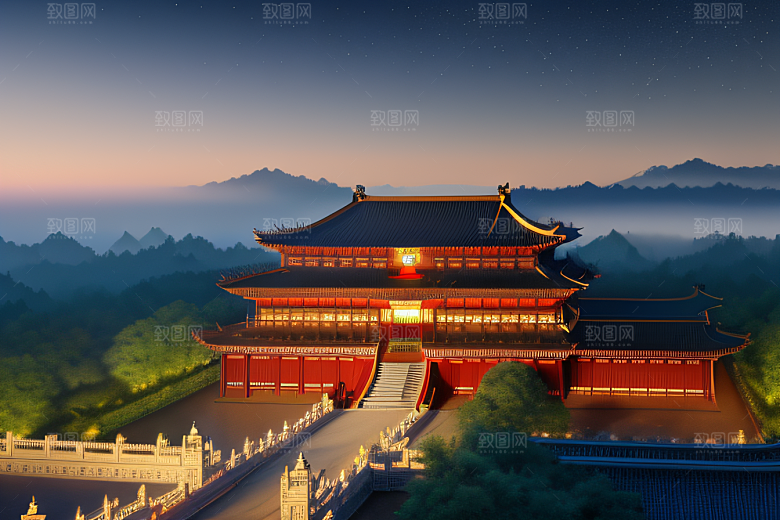 梦幻宫殿连绵白玫瑰环绕