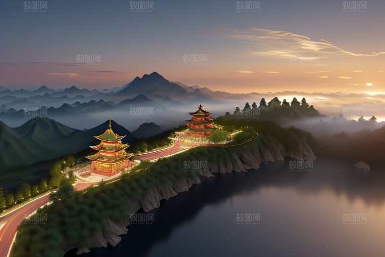 中国风仙境CG渲染繁星闪耀