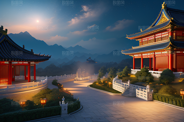 超高清细节中国风幻想