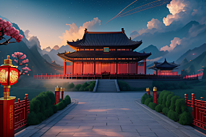 超高清细节中国风幻想