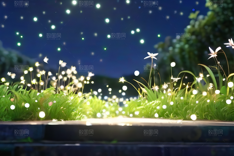 轻盈光珠星系海边美景