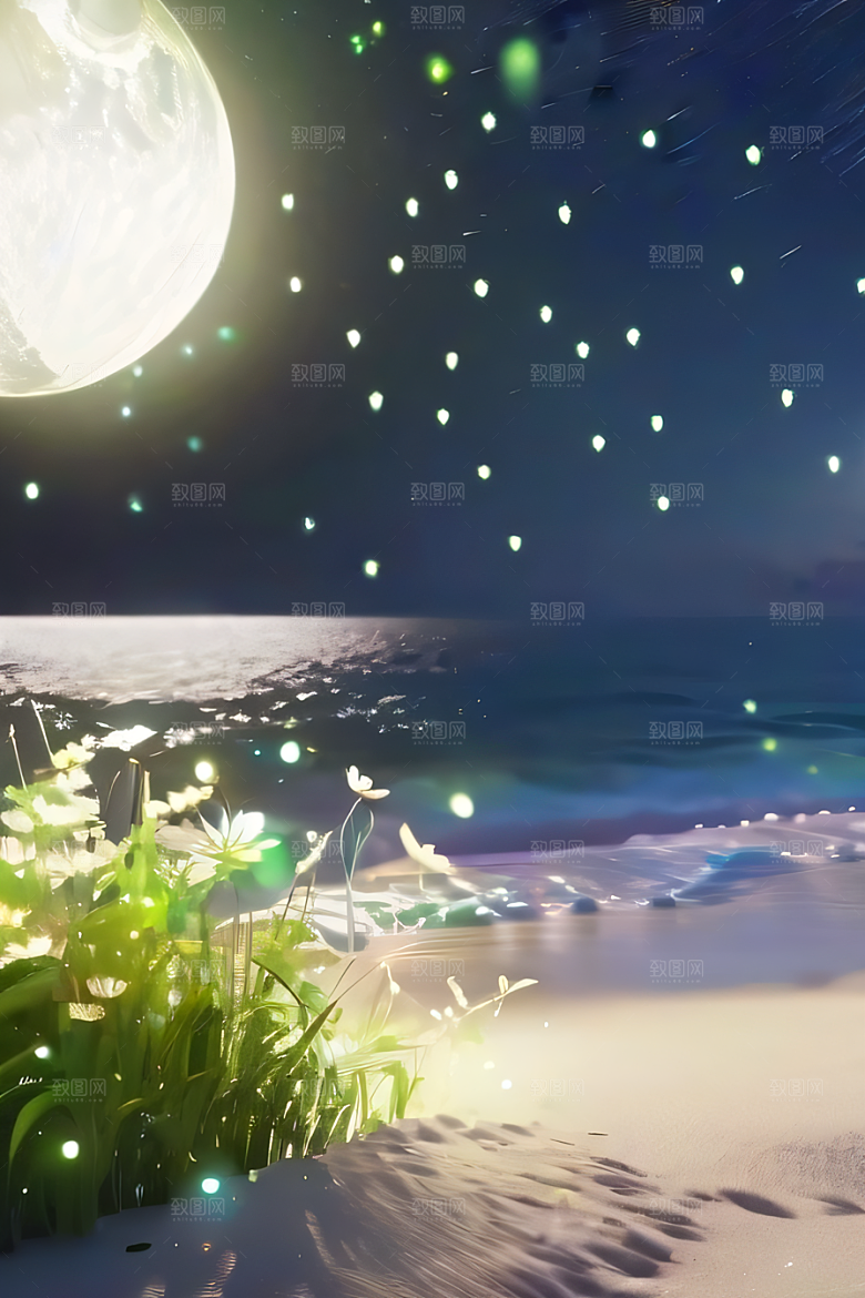 星空下的繁星闪烁