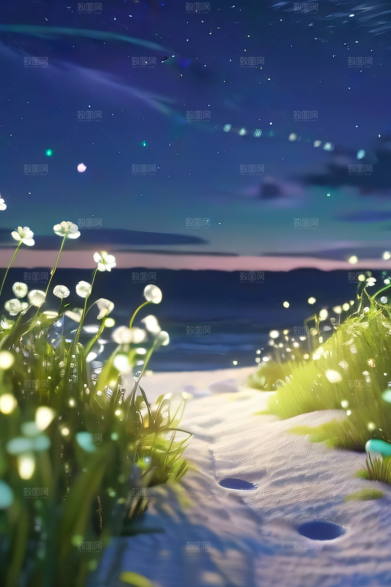 星空下的繁星闪烁