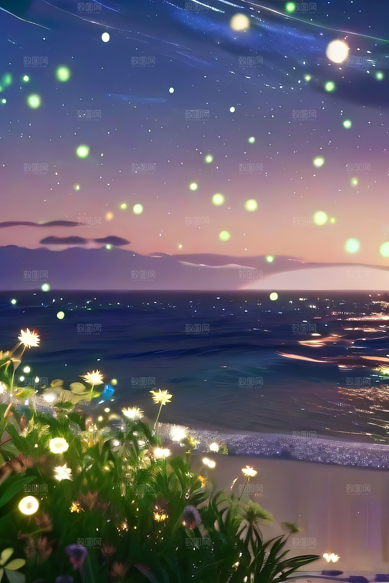 星空下的繁星闪烁