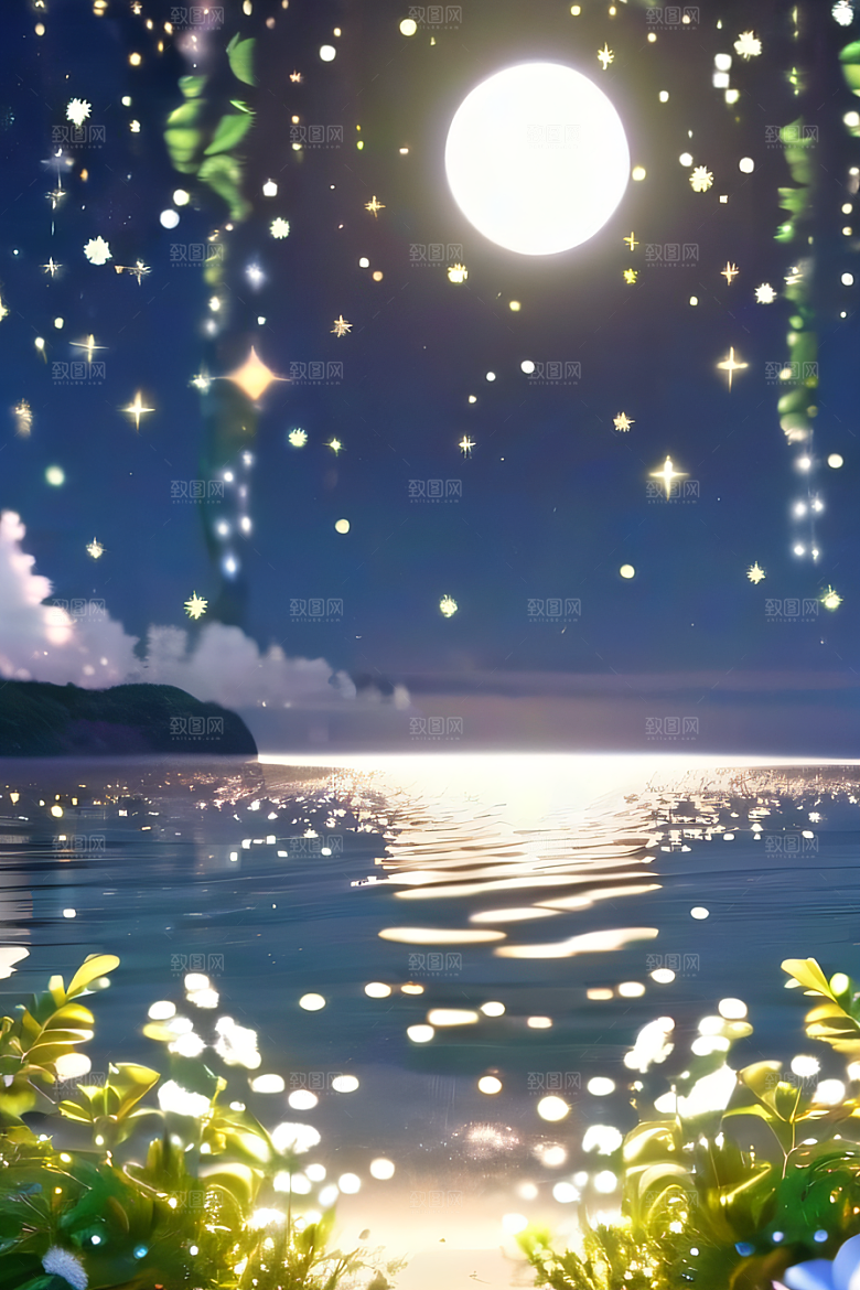 星空下的繁星闪烁