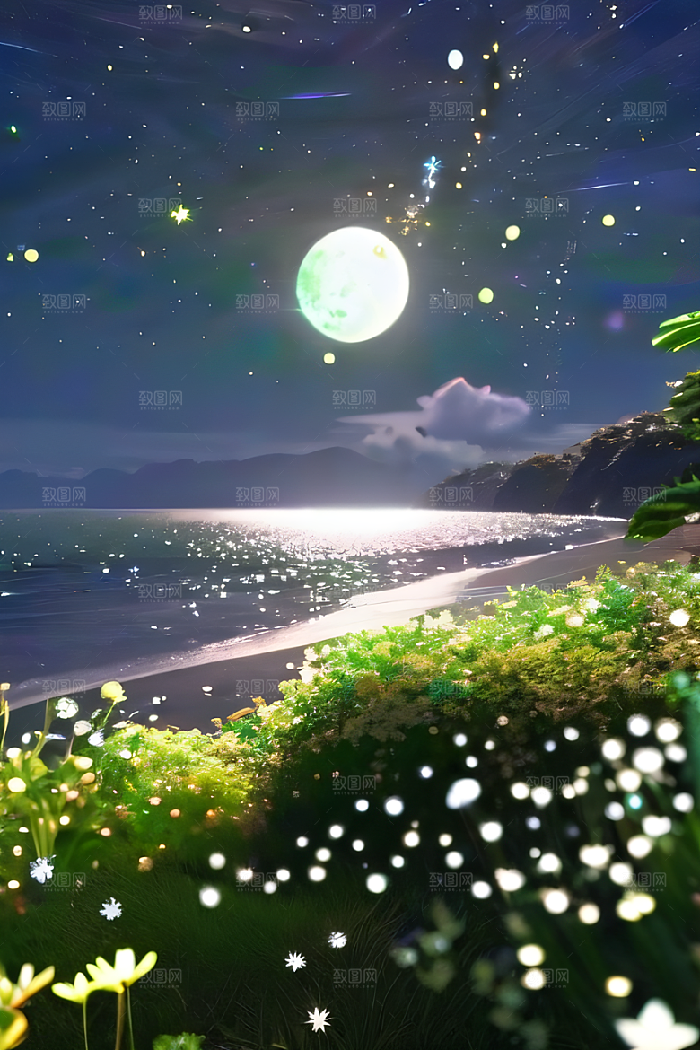 星空下的繁星闪烁