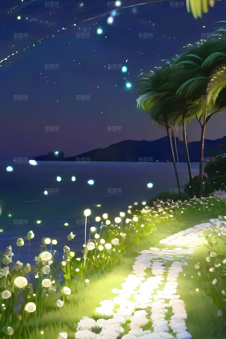 星空下的繁星闪烁