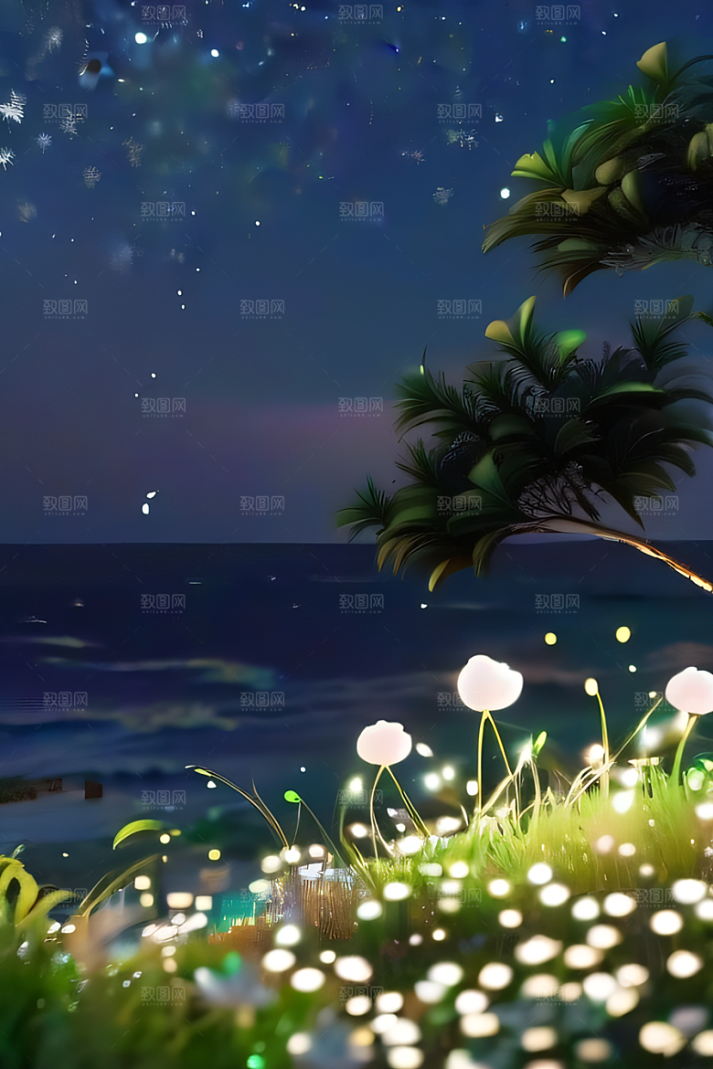 星空下的繁星闪烁