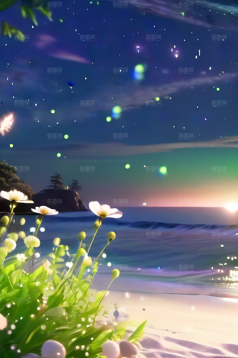 星空下的繁星闪烁