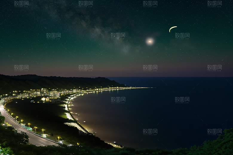 浪漫花朵8K高清海边美景