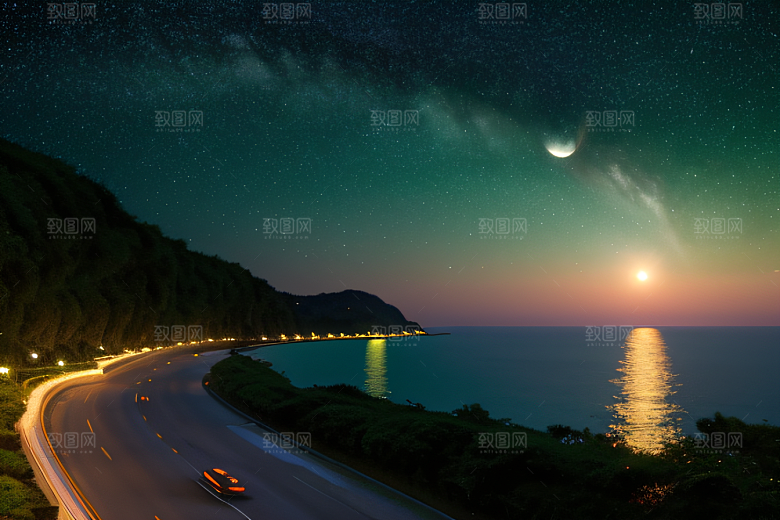 浪漫花朵8K高清海边美景