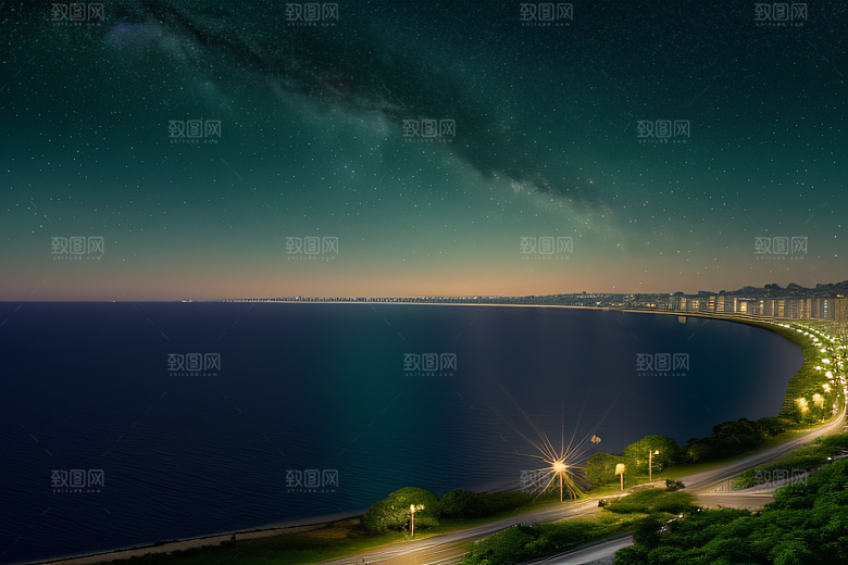 浪漫花朵8K高清海边美景